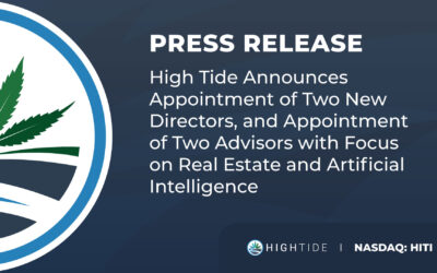 High Tide Announces Appointment of Two New Directors, and Appointment of Two Advisors with Focus on Real Estate and Artificial Intelligence